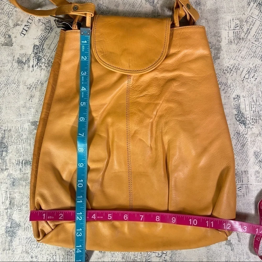 Handcrafted New Delhi Brown Leather Shoulder Bag Artisan Boho Crossbody Purse